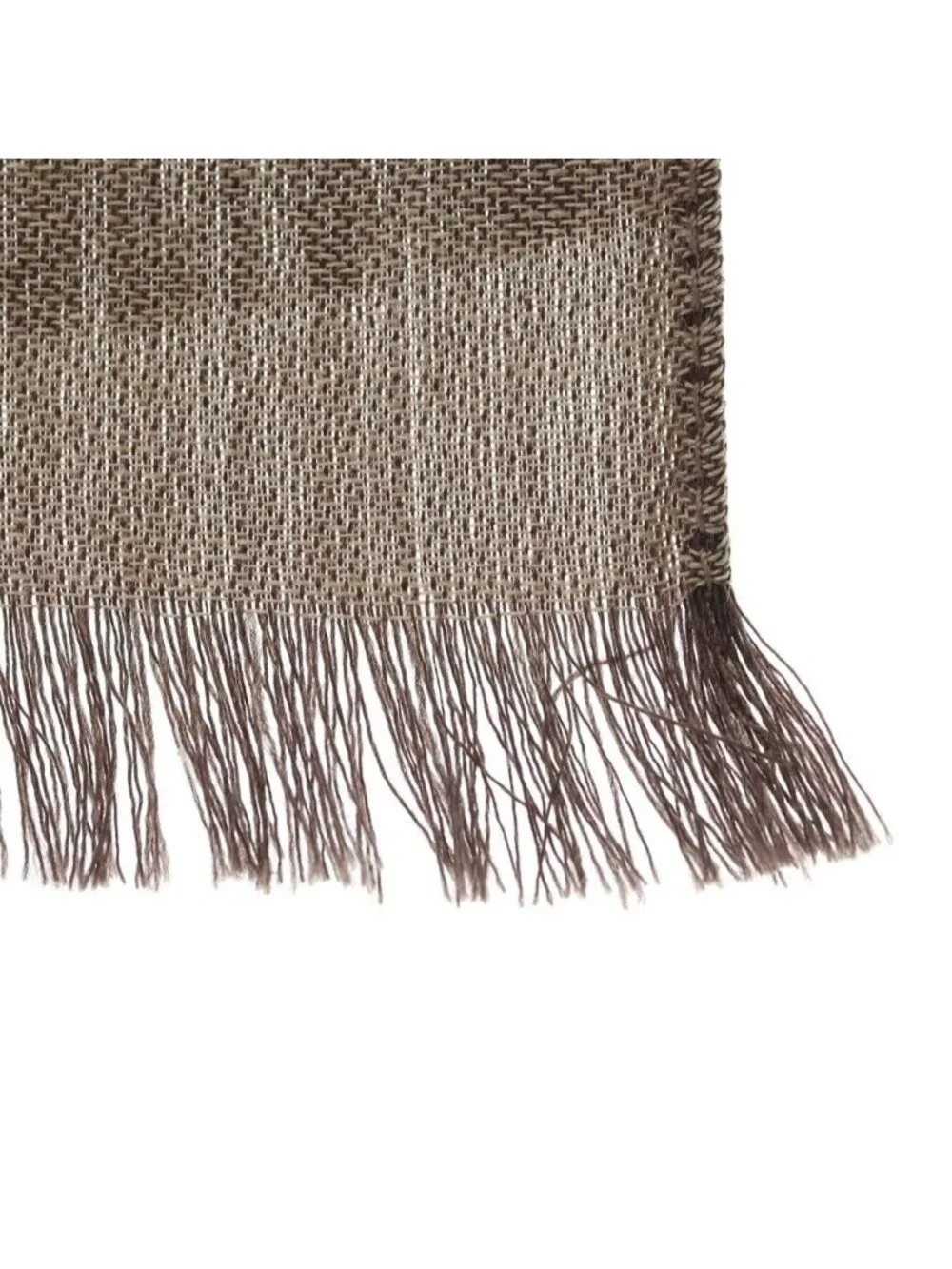 Gucci GG Logo Jacquard Silk Blend Wool Shawl Scarf Beige